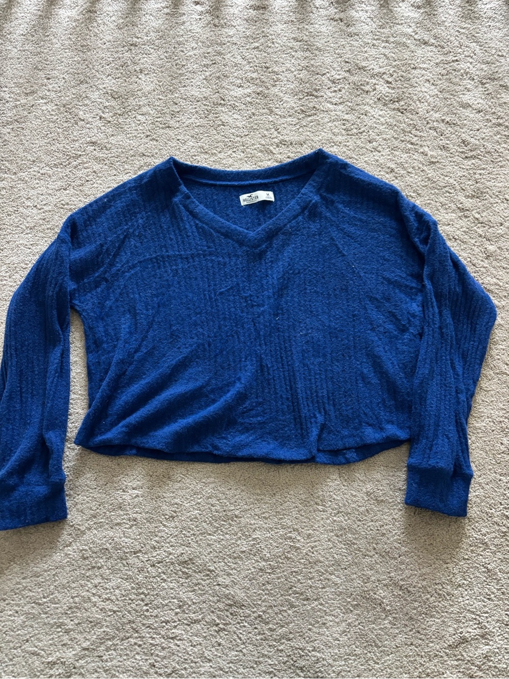 Hollister Royal Blue V-Neck Lightweight Sweater